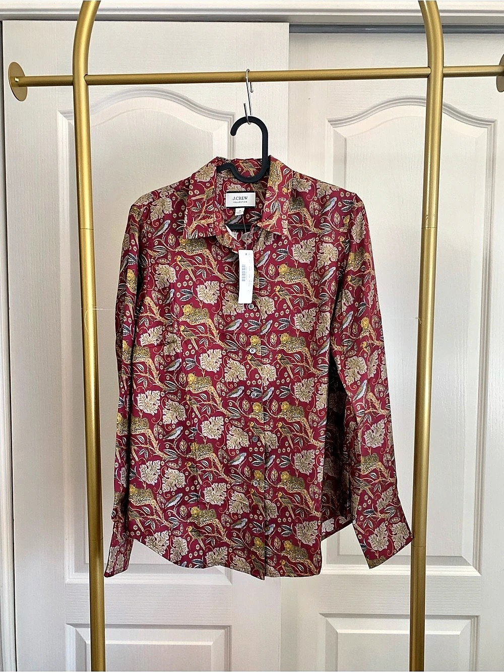 J.Crew Collection Silk Button Down Size 4 NWT